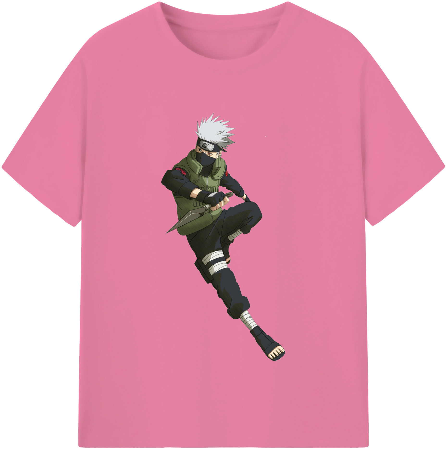 （画像用） NARUTO -ナルト- はたけ カカシ Hatake Kakashi 綿100％半袖Tシャツ（フロントプリント）